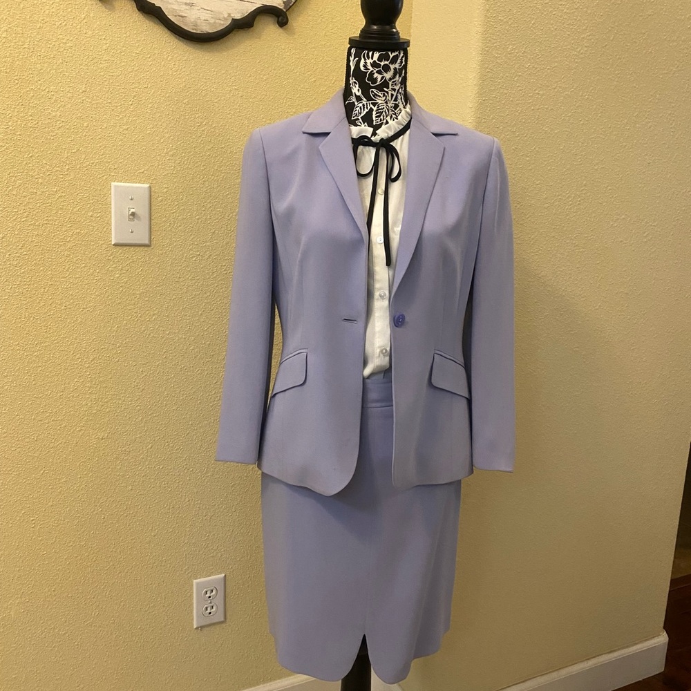Vintage Periwinkle Blue Casual Corner Suit